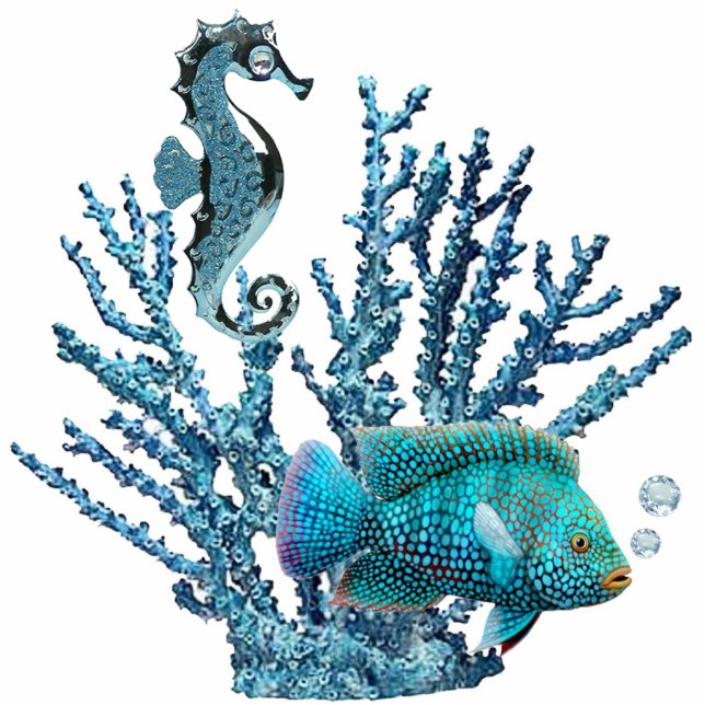 Blue Coral Reef Pin Statuette (Front)