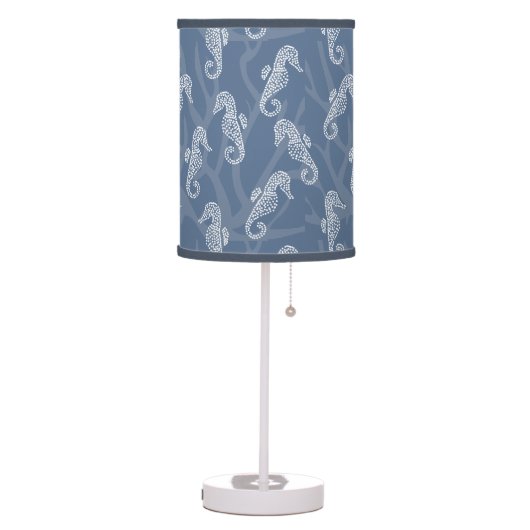 Blue Coral Reef Seahorse Table Lamp (Left)