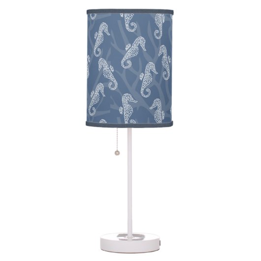 Blue Coral Reef Seahorse Table Lamp (Right)