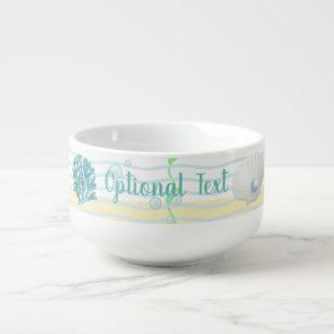 Blue Coral, Seashells & Blue Pearl Soup Mug