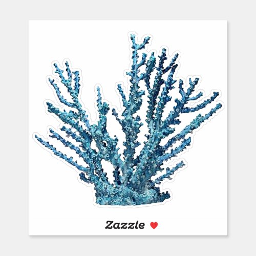 Blue Coral Sticker
