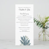 Blue Corals Under The Sea Wedding programs (Standing Front)