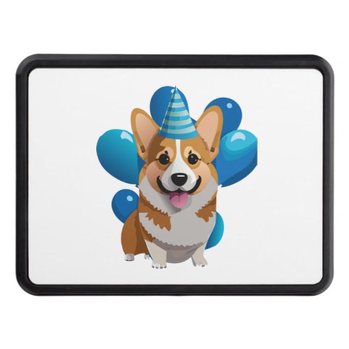 Blue Corgi Birthday Classic T_Shirt 1 Hitch Cover