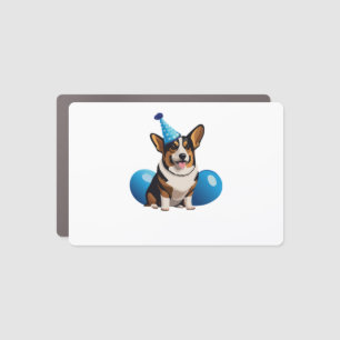 Blue Corgi Birthday Classic T-Shirt Car Magnet