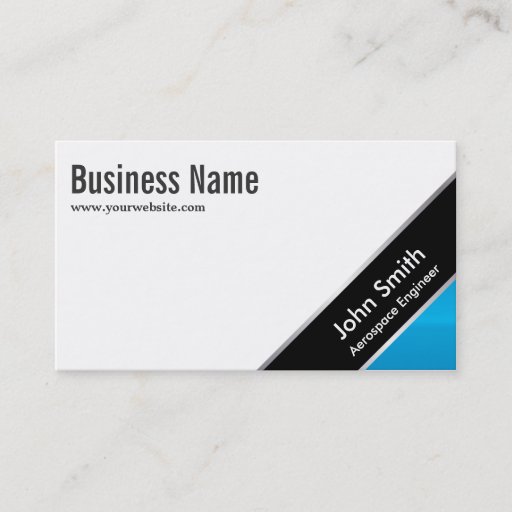 Customizable Blue Corner Aerospace Engineer Business Card