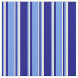 [ Thumbnail: Blue, Cornflower Blue & Beige Colored Pattern Fabric ]