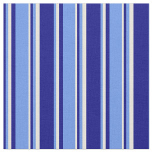 Blue, Cornflower Blue & Beige Colored Pattern Fabric