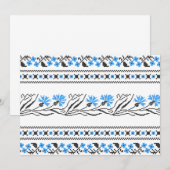 Blue Cornflower cross-stitch design (Front/Back)