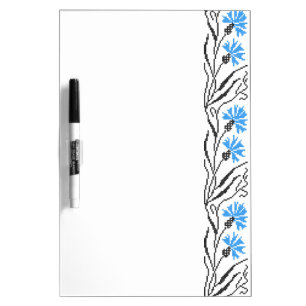 Blue Cornflower cross-stitch design Dry-Erase Board