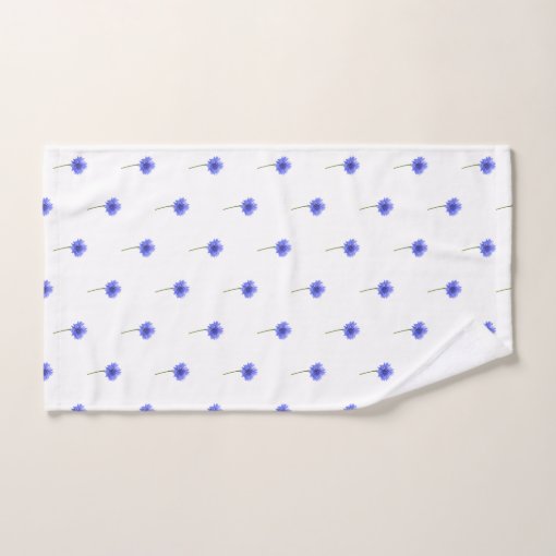blue cornflower hand towel Zazzle