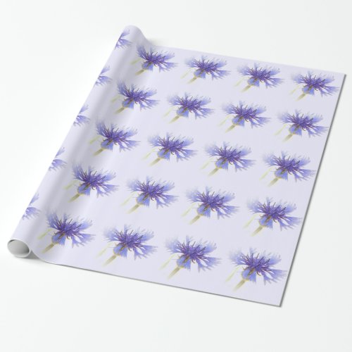 Blue Cornflower Wrapping Paper