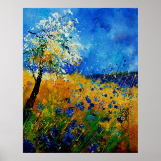 blue cornflowers45.0108 poster