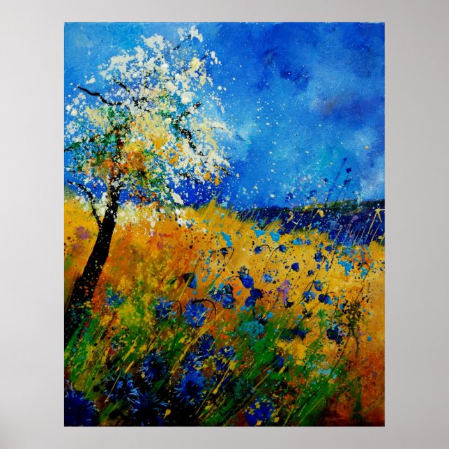 blue cornflowers45.0108 poster (Front)