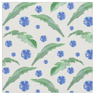 Blue cornflowers fabric