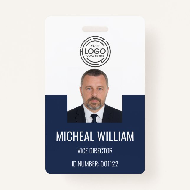 Blue Corporate ID Badge  (Front)