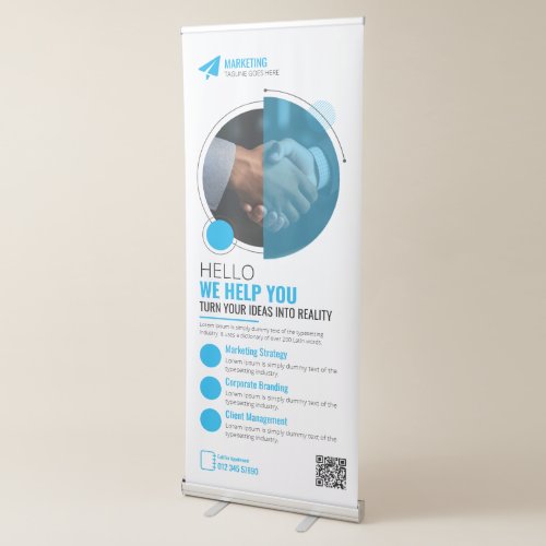 Blue Corporate Retractable Banner