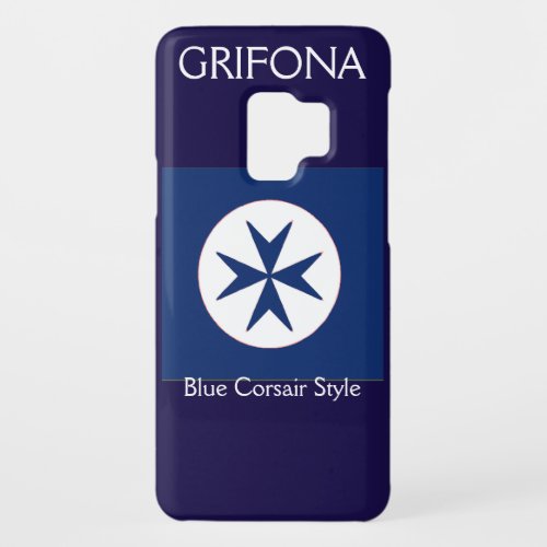 BLUE CORSAIR STYLE octagon cross Case_Mate Samsung Galaxy S9 Case