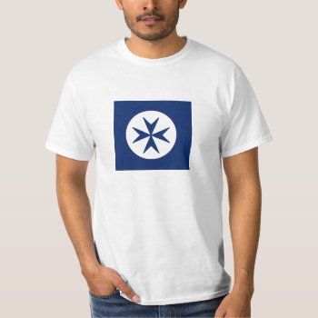 Blue Corsair Style Octagon Cross T-shirt by AiLartworks at Zazzle