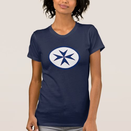 BLUE CORSAIR STYLE octagon cross T_Shirt