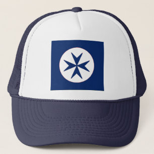 BLUE CORSAIR STYLE octagon cross Trucker Hat