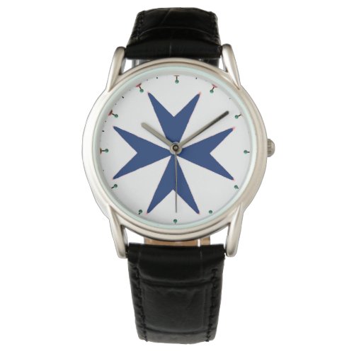 BLUE CORSAIR STYLE octagon cross Watch
