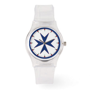 BLUE CORSAIR STYLE octagon cross Watch