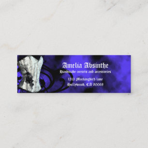 Blue Corset Goth Business Card