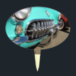 Blue Corvette ~ Cake Topper<br><div class="desc">Any old car buff will love this. A pretty baby blue Corvette sparkling in the summer sun ready for a drive.
Car89</div>