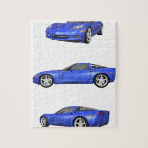 Blue Corvette: Jigsaw Puzzle