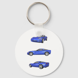 Blue Corvette: Keychain