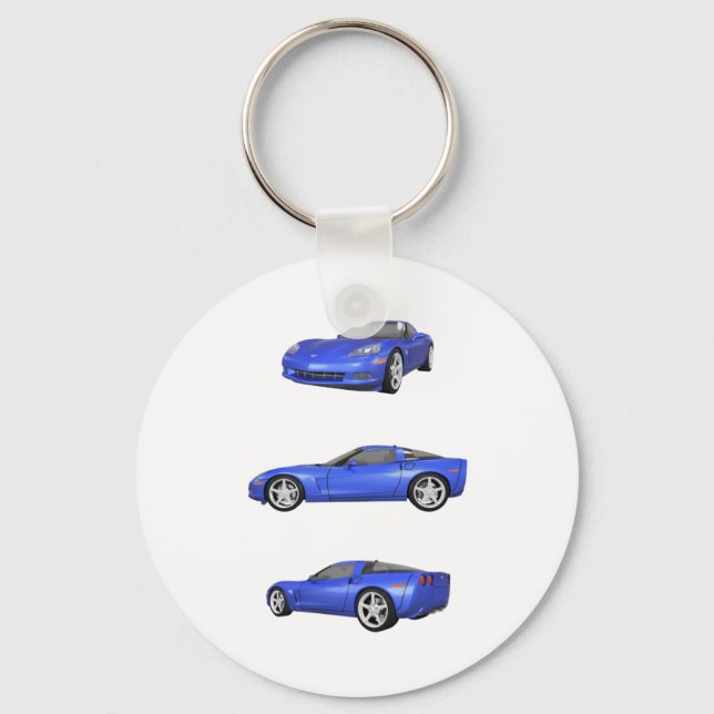 Blue Corvette: Keychain (Front)