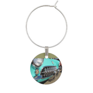 Blue Corvette ~ Wine Charm