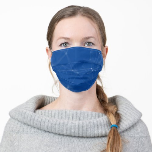 Blue Cosmic Background Adult Cloth Face Mask