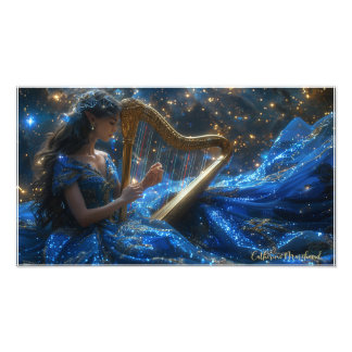 Blue Cosmic Lady Photo Print