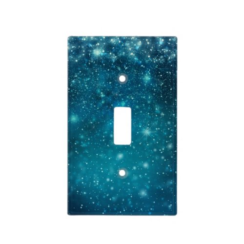 Blue Cosmic Spacey Starry Sky Light Switch Cover
