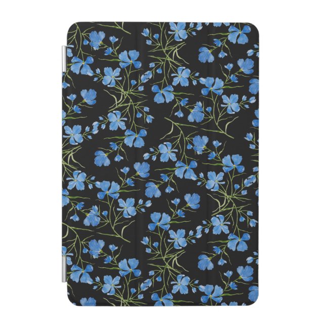 Blue Cosmos Flowers iPad Mini Cover (Front)