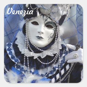 Blue Costume Square Sticker