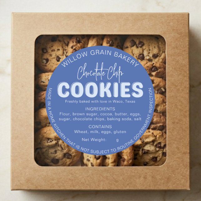 Blue Cottage Cookie Ingredient List Sticker (Creator Uploaded)