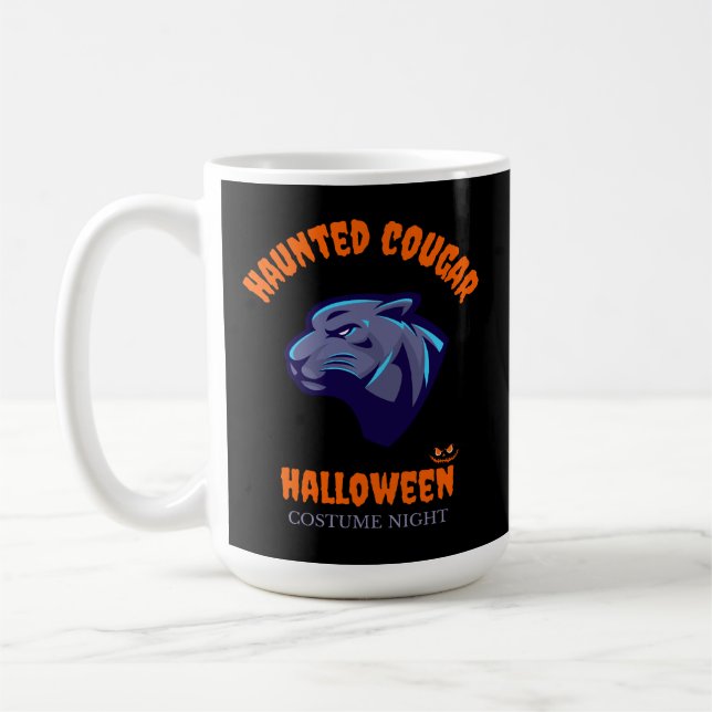 blue cougar coffee mug (Left)