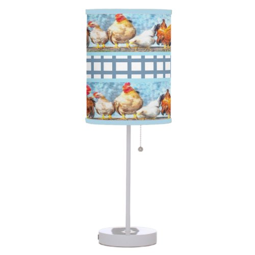 Blue Country Cottage Chicken Table Lamp