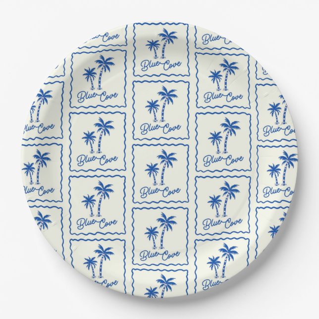 Blue Cove Paper Plates (Front)