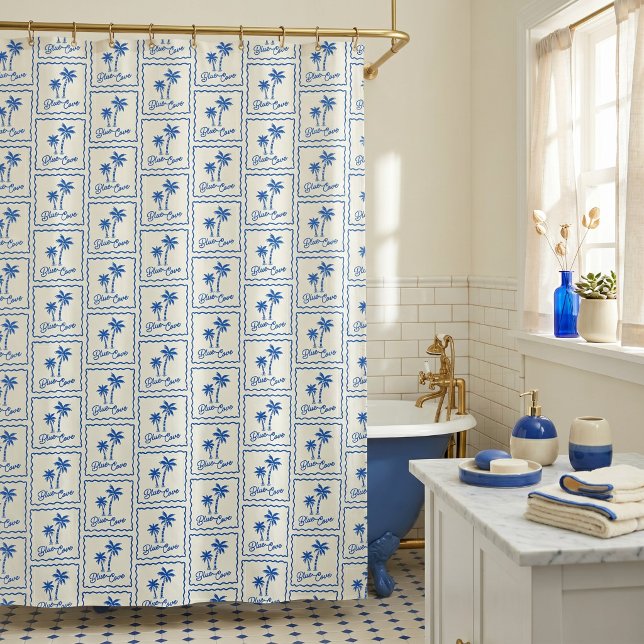 Blue Cove Shower Curtain (Creator Uploaded)