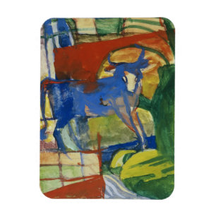 Blue Cow, 1914 (tempera on paper) Magnet