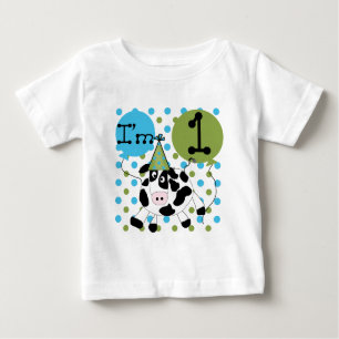 Blue Cow 1st Birthday Tshirts and Gifts