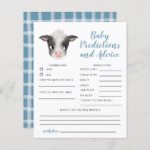Blue Cow Baby Predictions & Advice Card