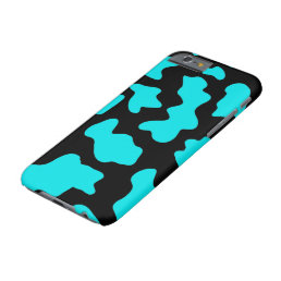 Blue Cow Print Editable Barely There Phone Case