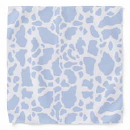 Blue Cow Spots Animal Print Pattern Bandana