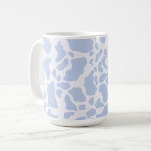 Blue Cow Spots Animal Print Pattern Coffee Mug