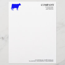 Blue Cow - White Letterhead