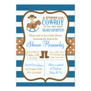 Cowboy Baby Shower Invitations Zazzle